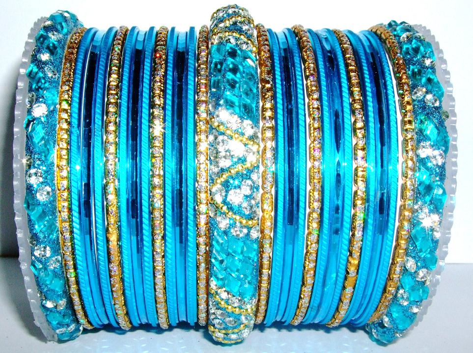 Regular price $149.00 — sold out. Blue & Gold Indian Fashion Bangles